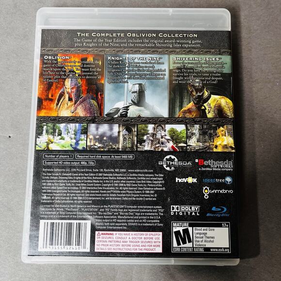 The Elder Scrolls IV: Oblivion Game of the Year Edition Sony PlayStation 3, 2007 - Picture 2 of 4